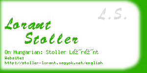 lorant stoller business card